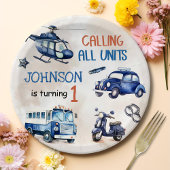 Polizeijunge 1. Geburtstag Party Pappteller