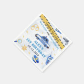 Polizeijunge 1. Geburtstag Party Serviette (Ecke)