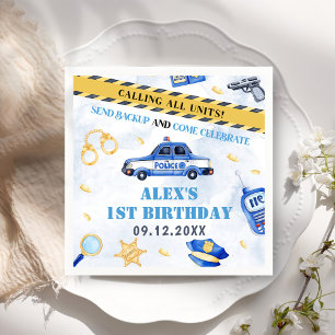 Polizeijunge 1. Geburtstag Party Serviette