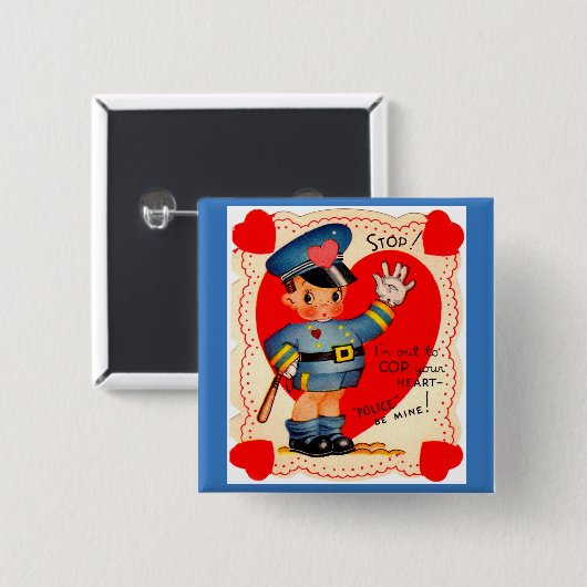 Polizeijunge Valentin der 1930er Jahre Button (Vorne & Hinten)