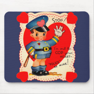 Polizeijunge Valentine der 30er Jahre Mousepad
