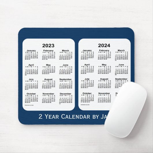 Polizeikasten Blue 2 Year Calendar by Janz 2023-20 Mousepad (Mit Mouse)