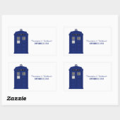 Polizeikastenaufkleber für Hochzeiten v5 Rechteckiger Aufkleber (Blatt)