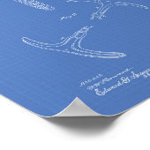 Polizeikettenbriefe 1884 Patentart - Blueprint Poster (Ecke)