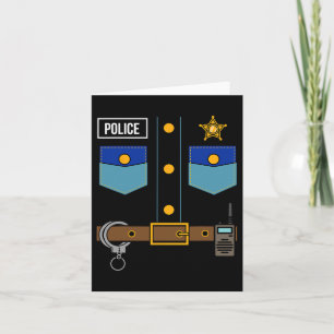 Polizeikleidung Cool leicht Halloween-Geschenk Karte