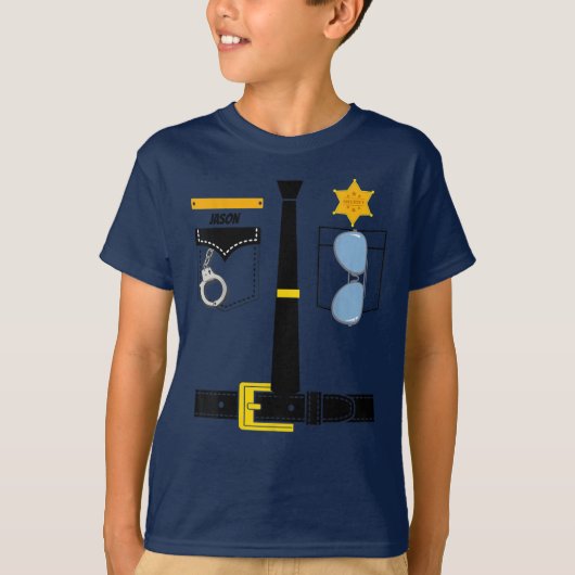 Polizeikleidung Halloween Kids T-Shirt (Vorderseite)