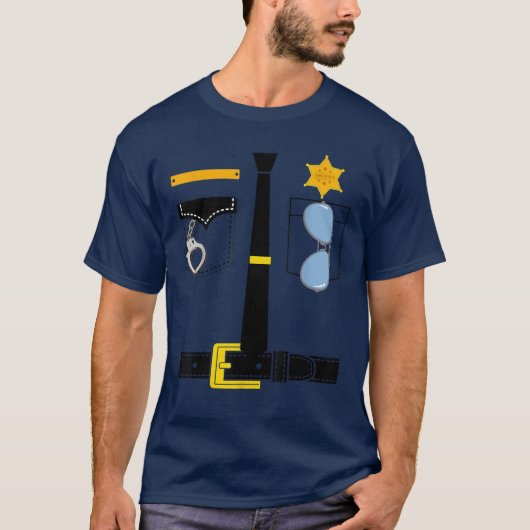 Polizeikleidung Halloween Kids T - Shirt (Vorderseite)