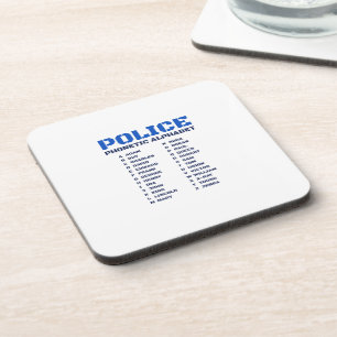 Polizeikommunikationstool - A bis Z Alphabet Getränkeuntersetzer