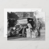 Polizeikorps-Bootleggers-Auto, 1922 Postkarte (Vorne/Hinten)