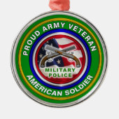 Polizeikorps der Proud-Armee Weihnachten Ornament Aus Metall (Vorne)