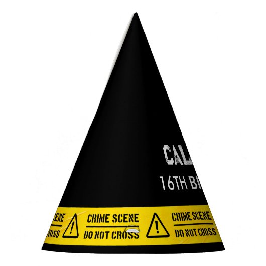 Polizeikriminalszene Party nicht gelb über der Lin Partyhütchen (Links)