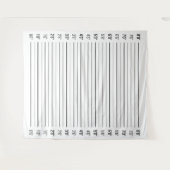 Polizeikriminelle Mugshot - weißer Hintergrund Wandteppich (Vorderseite (Horizontal))