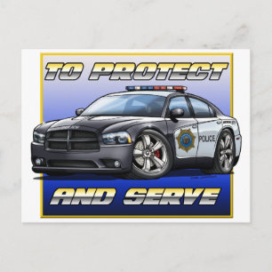 Polizeilaster 2014 Dodge 1 Postkarte