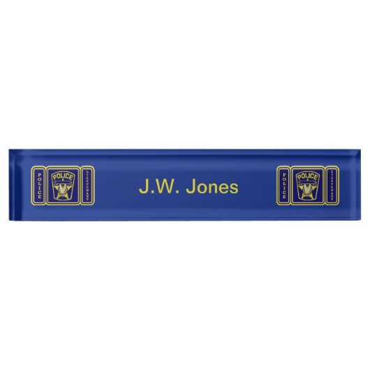 Polizeileutnant Namensplakette (Vorderseite)