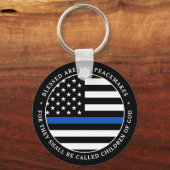 Polizeilich gesegnet sind die Blaue Linie der Frie Schlüsselanhänger (Vorderseite)