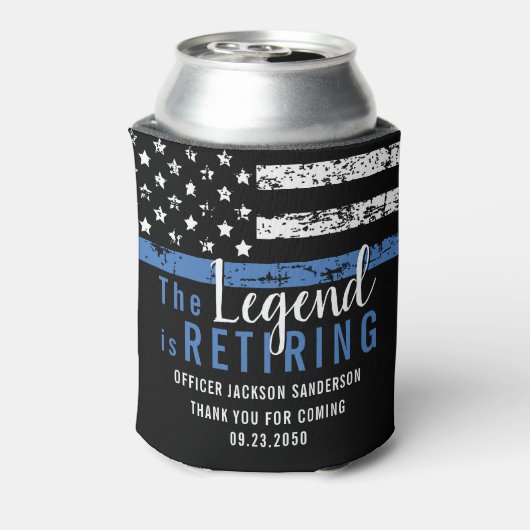 Polizeiliche Altersversorgung - Blaue Linie - Durc Dosenkühler (Kanne Rückseite)