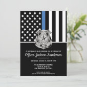 Polizeiliche Altersversorgung - Blaue Linie - Durc Einladung (Stehend Vorderseite)