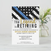 Polizeiliche Altersversorgung - Blaue Linie - Durc Einladung (Stehend Vorderseite)