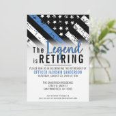 Polizeiliche Altersversorgung - Blaue Linie - Durc Einladung (Stehend Vorderseite)