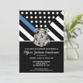 Polizeiliche Altersversorgung - Blaue Linie - Durc Einladung (Stehend Vorderseite)