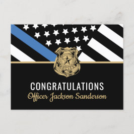 Polizeiliche Altersversorgung - Blaue Linie - Durc Einladungspostkarte