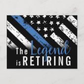 Polizeiliche Altersversorgung - Blaue Linie - Durc Einladungspostkarte (Vorderseite)