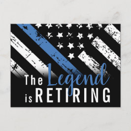 Polizeiliche Altersversorgung - Blaue Linie - Durc Einladungspostkarte