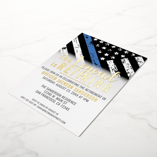 Polizeiliche Altersversorgung - Blaue Linie - Durc Folieneinladung (Gedreht)