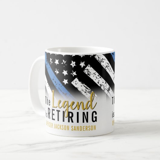 Polizeiliche Altersversorgung - Blaue Linie - Durc Kaffeetasse (Vorderseite Links)