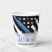 Polizeiliche Altersversorgung - Blaue Linie - Durc Pappbecher (Rückseite)