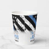 Polizeiliche Altersversorgung - Blaue Linie - Durc Pappbecher (Rechts)