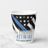 Polizeiliche Altersversorgung - Blaue Linie - Durc Pappbecher (Vorderseite)