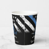 Polizeiliche Altersversorgung - Blaue Linie - Durc Pappbecher (Rechts)