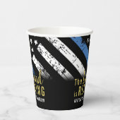 Polizeiliche Altersversorgung - Blaue Linie - Durc Pappbecher (Links)