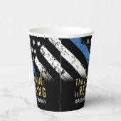 Polizeiliche Altersversorgung - Blaue Linie - Durc Pappbecher (Rechts)