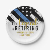 Polizeiliche Altersversorgung - Blaue Linie - Durc Pappteller (Vorderseite)