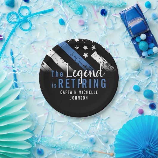 Polizeiliche Altersversorgung - Blaue Linie - Durc Pappteller (Party)