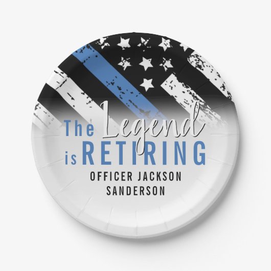 Polizeiliche Altersversorgung - Blaue Linie - Durc Pappteller (Vorderseite)