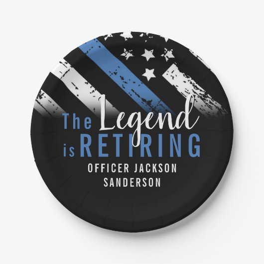 Polizeiliche Altersversorgung - Blaue Linie - Durc Pappteller (Vorderseite)