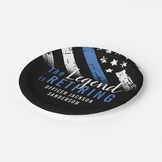 Polizeiliche Altersversorgung - Blaue Linie - Durc Pappteller (Schrägansicht)