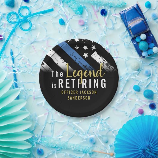 Polizeiliche Altersversorgung - Blaue Linie - Durc Pappteller (Party)