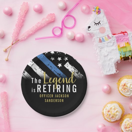 Polizeiliche Altersversorgung - Blaue Linie - Durc Pappteller (Party)