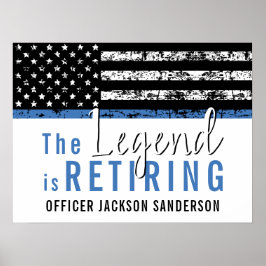 Polizeiliche Altersversorgung - Blaue Linie - Durc Poster