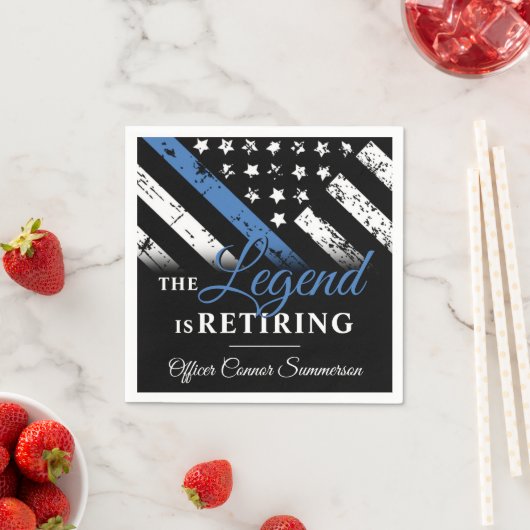 Polizeiliche Altersversorgung - Blaue Linie - Durc Serviette (Beispiel)