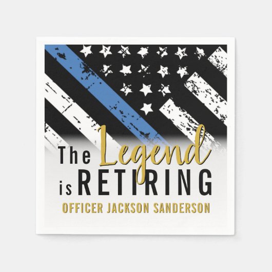 Polizeiliche Altersversorgung - Blaue Linie - Durc Serviette (Vorderseite)