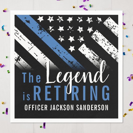 Polizeiliche Altersversorgung - Blaue Linie - Durc Serviette