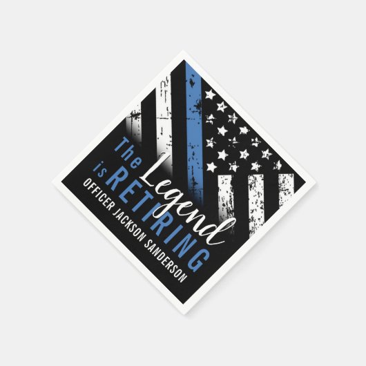 Polizeiliche Altersversorgung - Blaue Linie - Durc Serviette (Ecke)