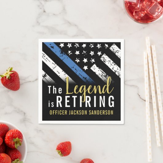 Polizeiliche Altersversorgung - Blaue Linie - Durc Serviette (Beispiel)