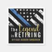 Polizeiliche Altersversorgung - Blaue Linie - Durc Serviette (Vorderseite)