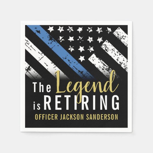 Polizeiliche Altersversorgung - Blaue Linie - Durc Serviette (Vorderseite)